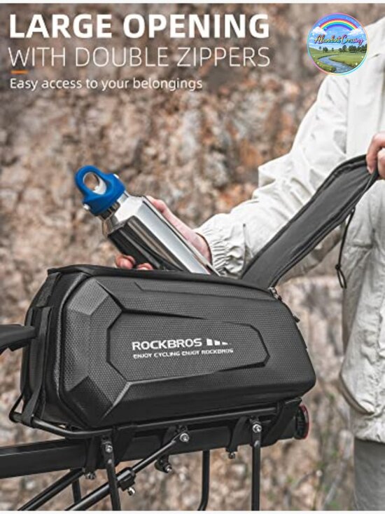 9L Hard Shell Bike Rear Rack Bag Large Pannier Waterproof Bicycle Trunk Bag main image 6